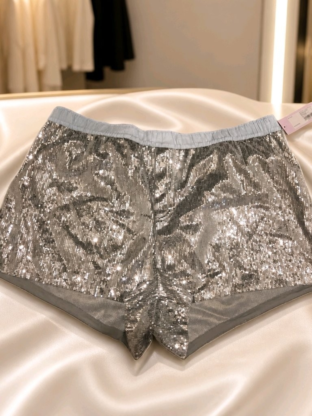 wild fable Silver Sequin Lounge Shorts